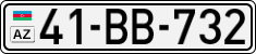 License plate of Azerbaijan, Cars