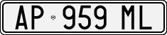 License plate of Italy, Cars (1994 year series)