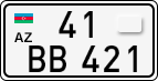 License plate of Azerbaijan, Cars