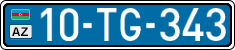 License plate of Azerbaijan, Public transport