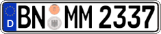 German license plate, Regular plates
