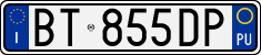 License plate of Italy, Cars (1994 year series)