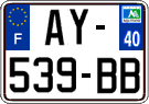 French license plate, SIV (ordinary)