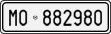 License plate of Italy, Cars (1927 year series)