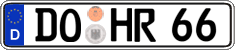 German license plate, Regular plates