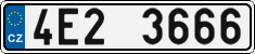 License plate of the Czech Republic, Cars (2001)