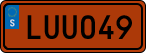 License plate of Sweden, Sportcars