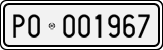 License plate of Italy, Cars (1927 year series)