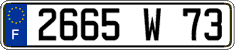 French license plate, FNI