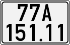 License plate of Vietnam, Cars