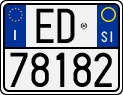 License plate of Italy, Motorcycles (1994 year series)