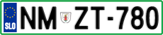 License plate of Slovenia, Cars
