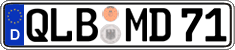 German license plate, Regular plates