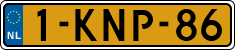 License plate of the Netherlands, Cars