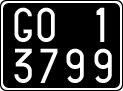 License plate of Italy, Cars (1927 year series)