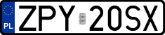 License plates of Poland, Regular car plates
