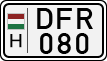 license plates of Hungary, Cars (1990)