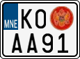 License plate of Montenegro, Scooters