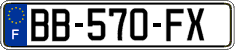 French license plate, SIV (ordinary)