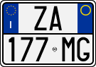License plate of Italy, Cars (1994 year series)