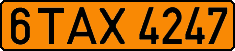 License plate Belarus, Taxi