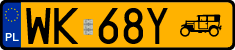 License plates of Poland, Oldtimers