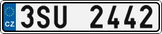 License plate of the Czech Republic, Cars (2001)