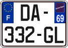 French license plate, SIV (ordinary)