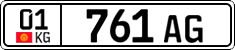 License plate of Kyrgyzstan, Organizations (2016)