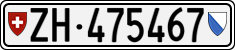 License plate of Switzerland, Cars