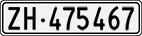 License plate of Switzerland, Cars