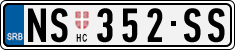License plate of Serbia, Cars
