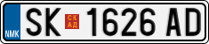 License plate of North Macedonia, Regular plates (2012)