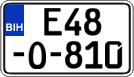 License plate of Bosnia and Herzegovina, Regular plates