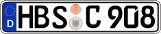 German license plate, Regular plates