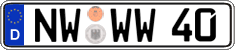 German license plate, Regular plates