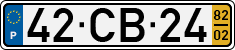 License plate of Portugal, Regular plates