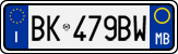 License plate of Italy, Cars (1994 year series)