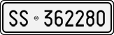 License plate of Italy, Cars (1927 year series)