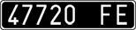 License plate of Italy, Cars (1927 year series)