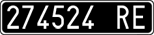 License plate of Italy, Cars (1927 year series)