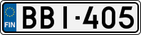 License plate of Finland, Cars