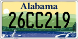 Alabama, 0AB1234 / 00AB123 / 00A1B23