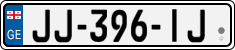 License plate of Georgia, Cars (2014)