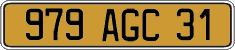 French license plate, FNI