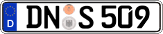 German license plate, Regular plates