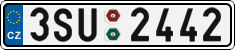 License plate of the Czech Republic, Cars (2001)