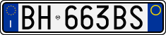 License plate of Italy, Cars (1994 year series)
