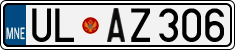 License plate of Montenegro, Cars