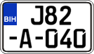 License plate of Bosnia and Herzegovina, Regular plates